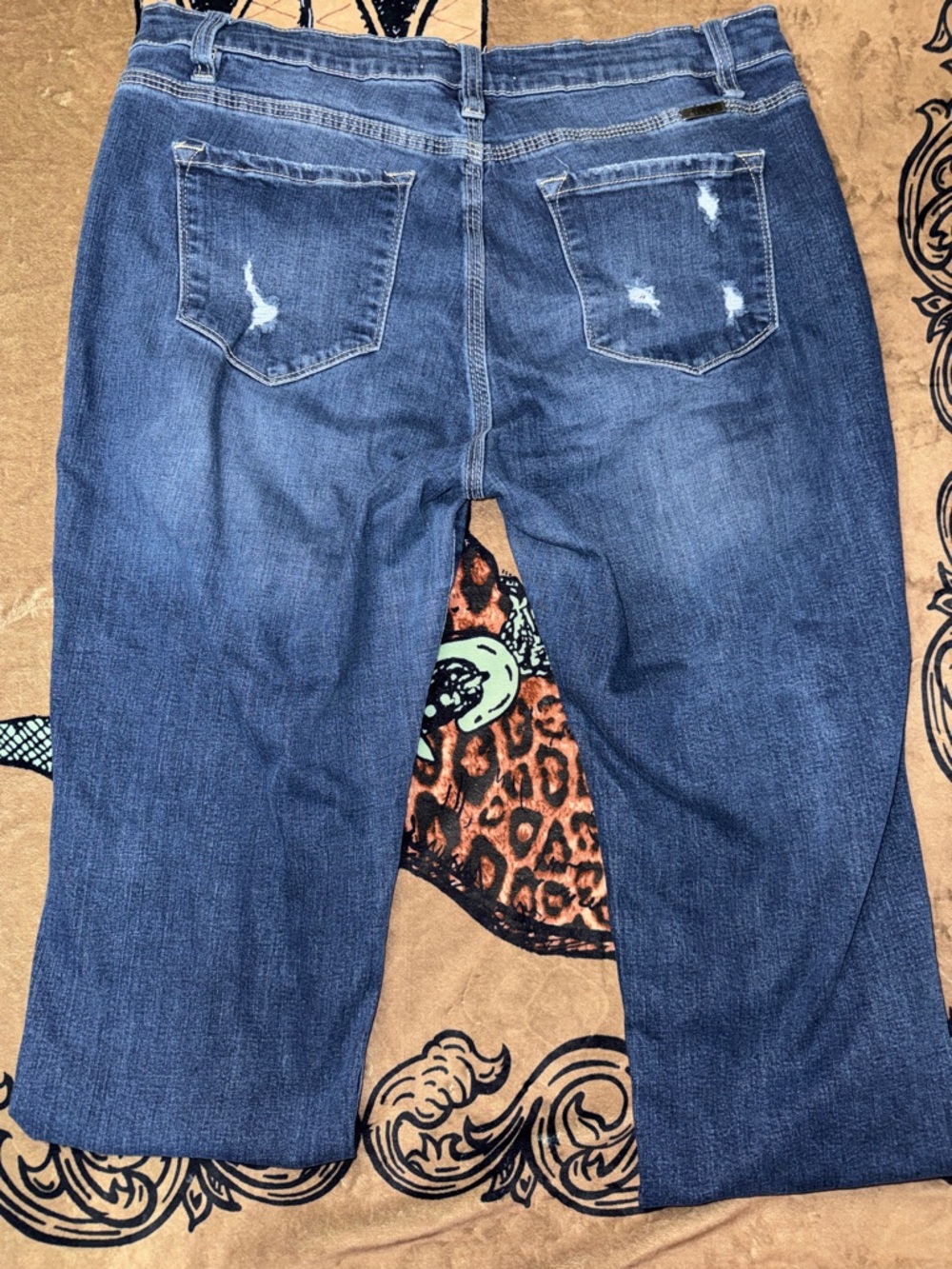 KanCan Dark Blue Distressed Skinny Jeans 15/31 - Picture 7 of 8